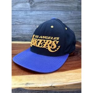 Mitchell & Ness Los Angeles Lakers NBA Basketball Fitted 7 1/8 Hat‎ EUC